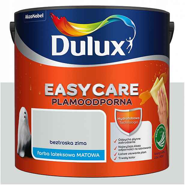 Barva na stěny stropů odolná proti skvrnám Dulux Easycare Bezstarostná zima 2,5L