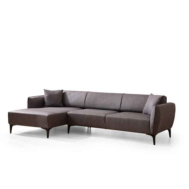 Hanah Home Rohová sedací souprava Belissimo 270 cm tmavě šedá levá