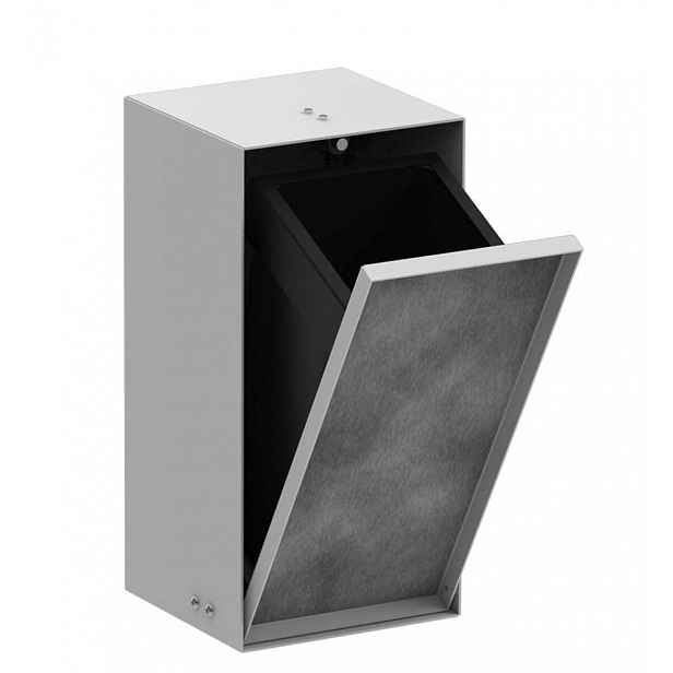 Hansgrohe XtraStoris Rock - Podomítkový odpadkový koš 2,5 l, matná bílá 56063700