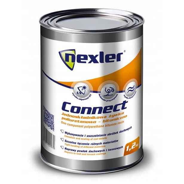 lepidlo s polyuretanovým bitumenovým těsněním Nexler Connect 1,2 kg