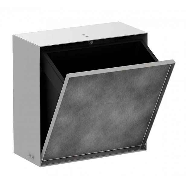 Hansgrohe XtraStoris Rock - Podomítkový odpadkový koš 6 l, matná bílá 56090700