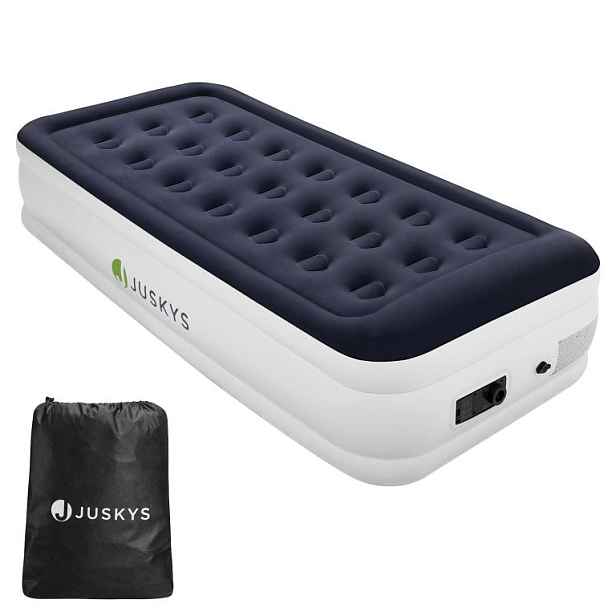 Juskys 106967 nafukovací matrace 191x91x44 cm modro-bílá