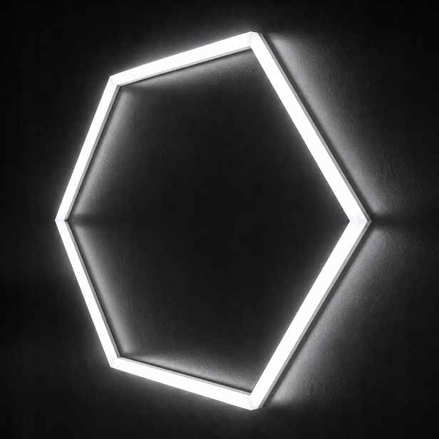 Led stropní svítidlo bílé HEX1 42W showroom detailing 92x79 Cm 6500K