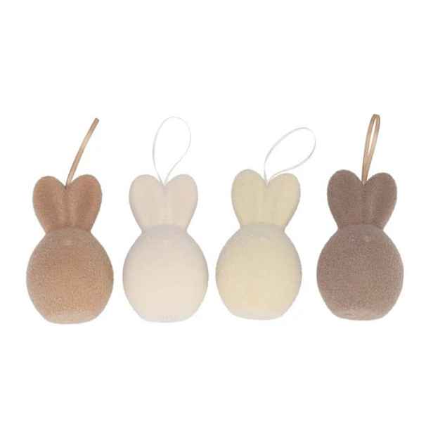 Set 4ks přírodní velikonoční vejce s oušky Egg Easter Flock - Ø 8*14 cm daan kromhout