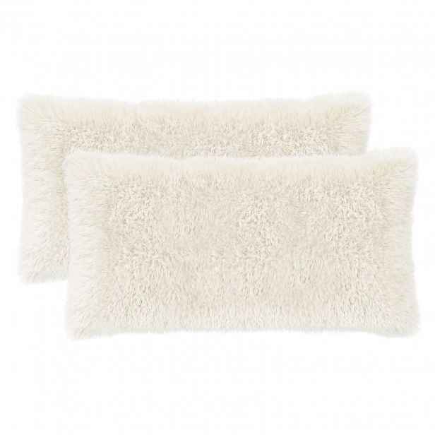 vidaXL Povlak na polštář 2 pcs HEERLEN Bílá 40 x 70 cm PV fleece
