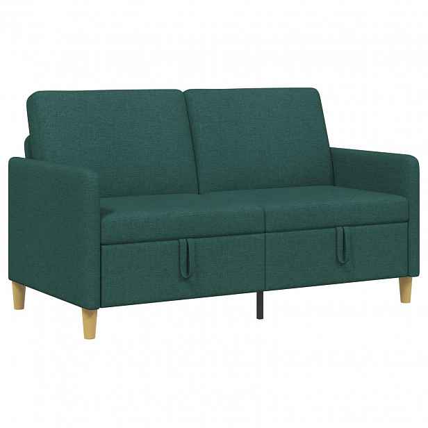 vidaXL Sofa s úložným prostorem Tmavě zelená 152 x 78 x 87 cm