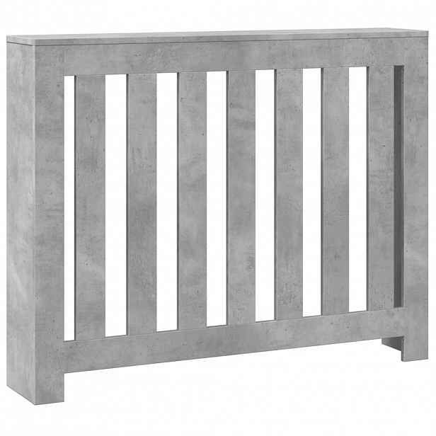vidaXL Kryt radiátoru Betonově šedá 104 x 20 x 82 cm Kompozitní dřevo
