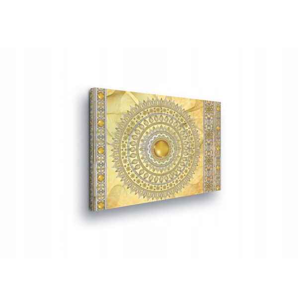 Obraz 100x75 Zlatá Mandala Harmonie pro domov i kancelář Dekorativní akcent