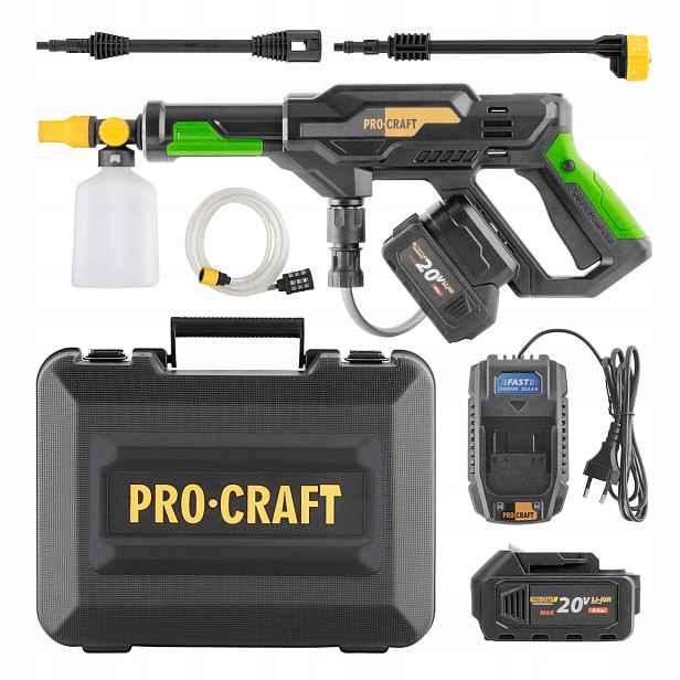 Sada aku tlaková myčka Procraft CW20 baterie 20/4 a nabíječka 20/2.4a