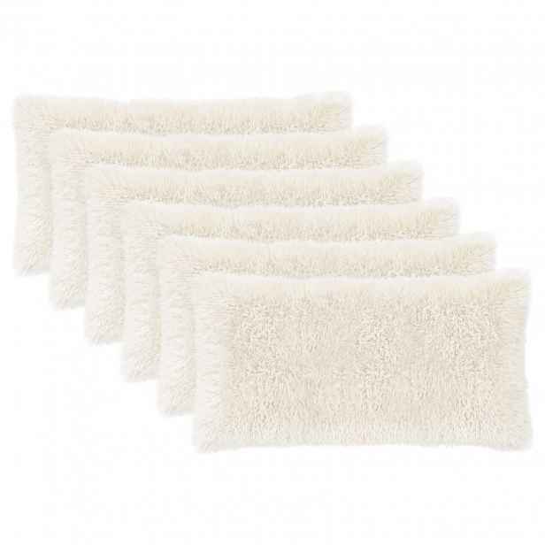 vidaXL Povlak na polštář 6 pcs HEERLEN Bílá 40 x 70 cm PV fleece