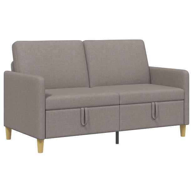 vidaXL Sofa s úložným prostorem Taupe 152 x 78 x 87 cm Polyester