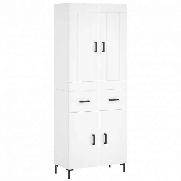 vidaXL Skříň highboard bílá 69,5 x 34 x 180 cm kompozitní dřevo