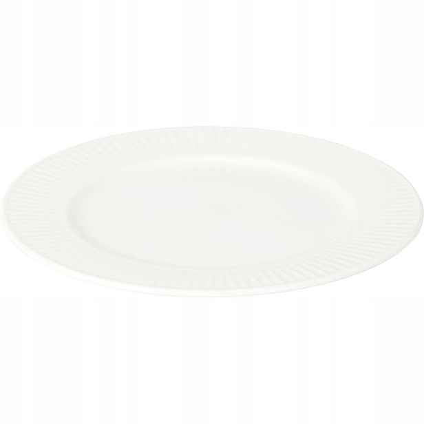 Dezertní talíř Gastro, bílý, žebrovaný design, průměr 200 mm 6 ks