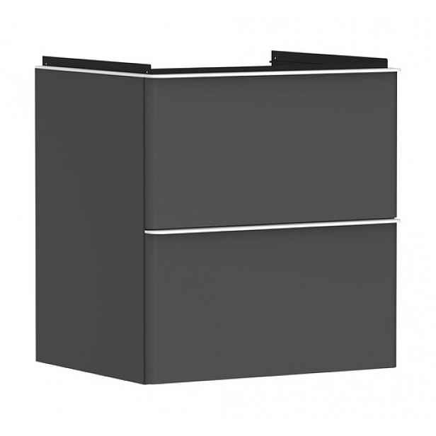 Skříňka pod umyvadlo bez umyvadla Hansgrohe Xelu Q 58x62,5x47,5 cm šedá matná 54024700