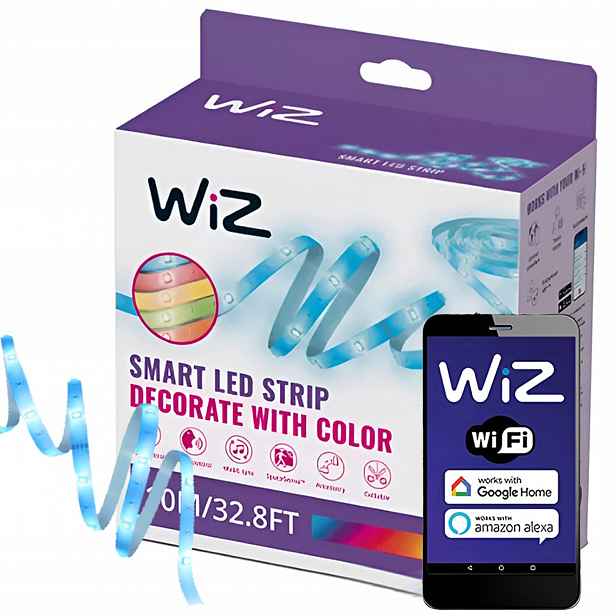 Led pásek 10 m Vícebarevný Rgb Cct 12W Smart WiFi Aplikace WiZ