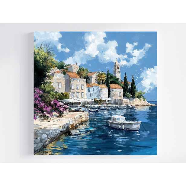 Obraz Na Plátně Canvas Krajina Jižní Chorvatsko Hvar Promenáda 50x50
