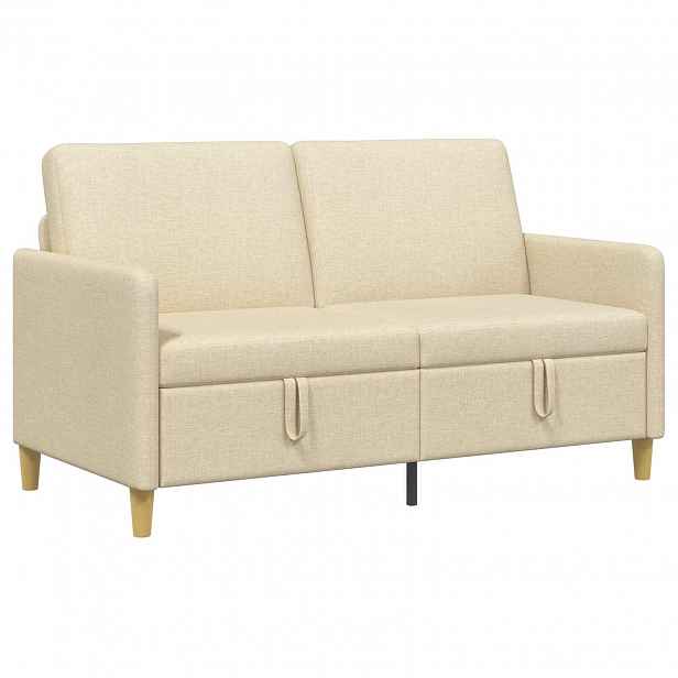 vidaXL Sofa s úložným prostorem Krémová 152 x 78 x 87 cm Polyester