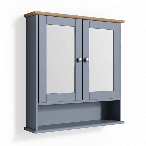 Vicco KOUPELNOVÁ ZRCADLOVÁ SKŘÍŇKA Bianco Šedá 56 x 58 cm