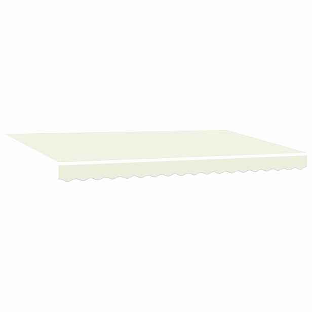 vidaXL Stahovací markýza Krémová 400 x 200 cm Polyester a hliník