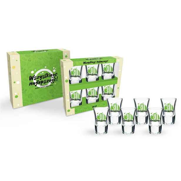 2 x sada 6 sklenic 35 ml zelená 30