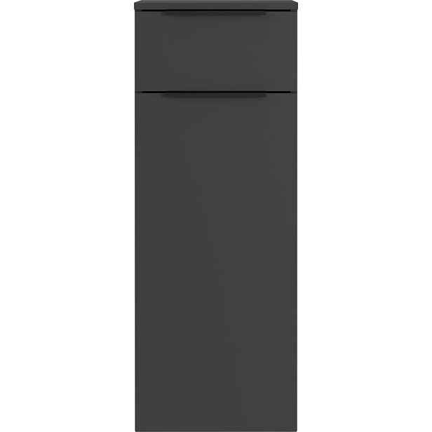 Antracitová vysoká závěsná koupelnová skříňka 36x93 cm Crandon – Germania