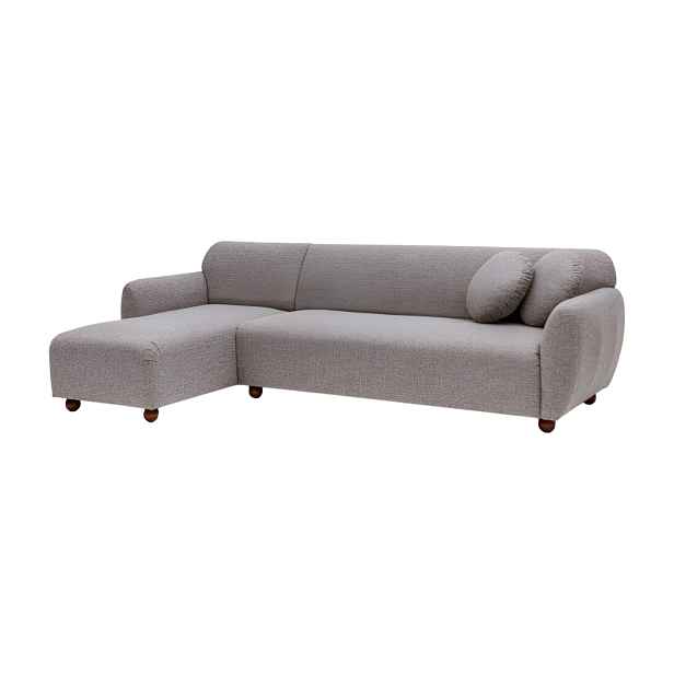 Hanah Home Rohová sedací souprava Eddy 273 cm světle šedá levá