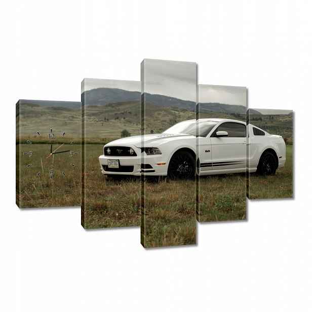 Nástěnné hodiny 150x105 Bílý Ford Mustang