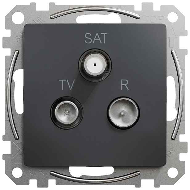 Zásuvka anténní průběžná Schneider Sedna Design TV/R/SAT antracit