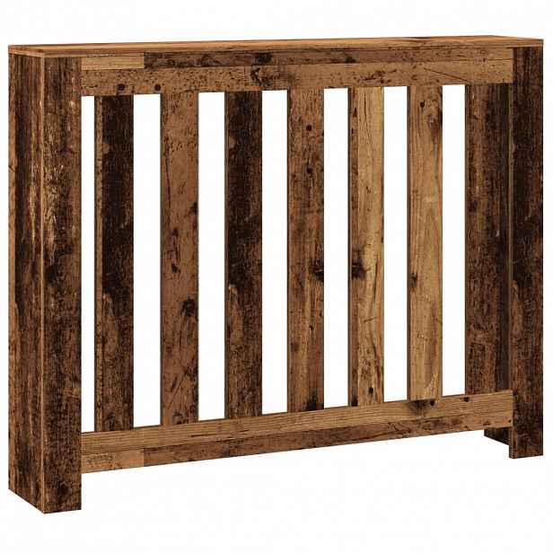 vidaXL Kryt radiátoru Staré dřevo 104 x 20 x 82 cm Kompozitní dřevo