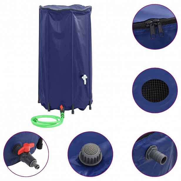 vidaXL Nádrž na vodu s kohoutkem skládací 250 l PVC
