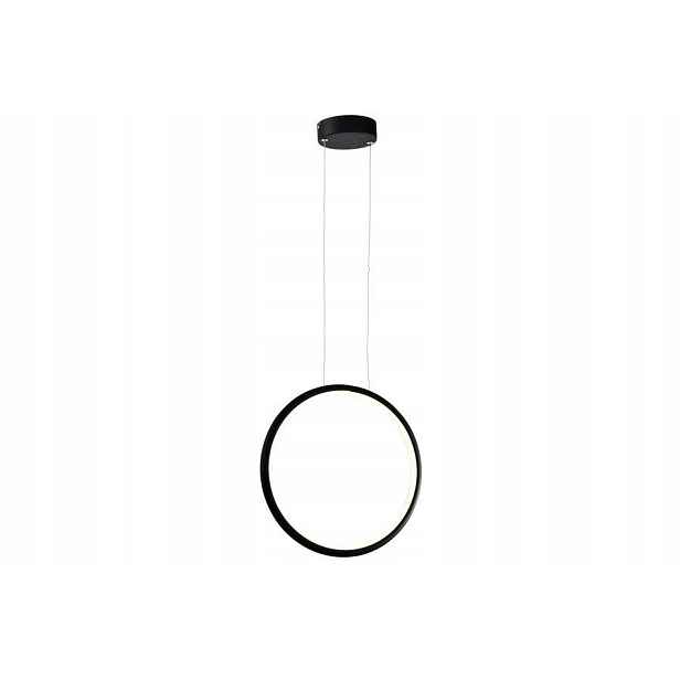 Závěsná Led lampa moderní černá kulatá 33 cm vertikální 4000K Reality