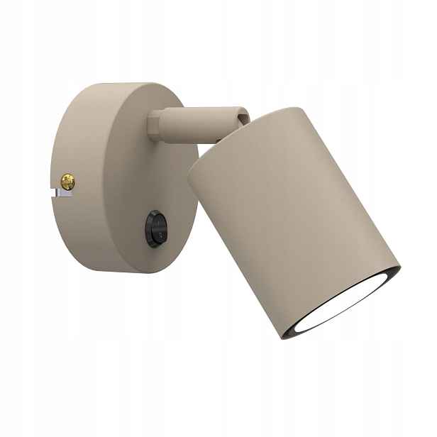 Luminex nástěnné svítidlo Arden béžové, nastavitelné, s vypínačem 1xGU10 8W IP20