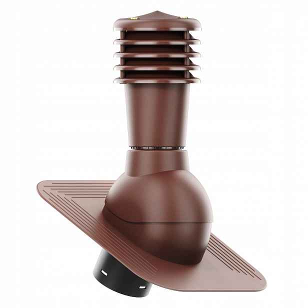 Větrací komín nezateplený Smart fi125 pod Asfaltový Šindel/pape Bronz 8017