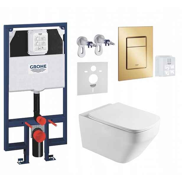 7v1 Sada Wc, Stelaz Grohe Slim Wc Mísa Imprese Tornado Tlačítko