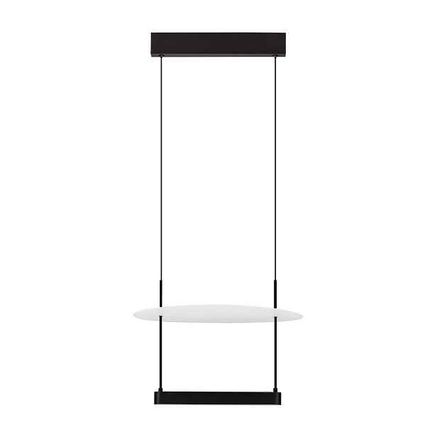 Bílé/matně černé hliníkové LED stmívatelné závěsné svítidlo ø 40 cm Diona – Nova Luce