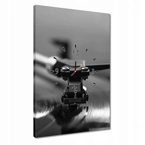 Hodiny 40x60 Vinylová deska Audio jehla