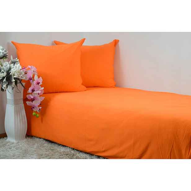 Povlečení Jersey 180x200 Bavlna 100% oranžová Bez žehlení