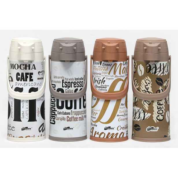 PROHOME - Termoska dávkovací 1,9l 18x14x36cm Coffee různé barvy