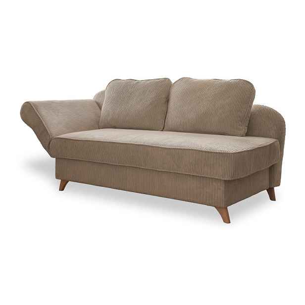 Taupe manšestrová lenoška (levý roh) Chic Charlotte – Miuform