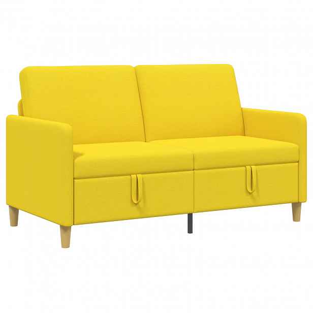 vidaXL Sofa s úložným prostorem Světlá žlutá 152 x 78 x 87 cm