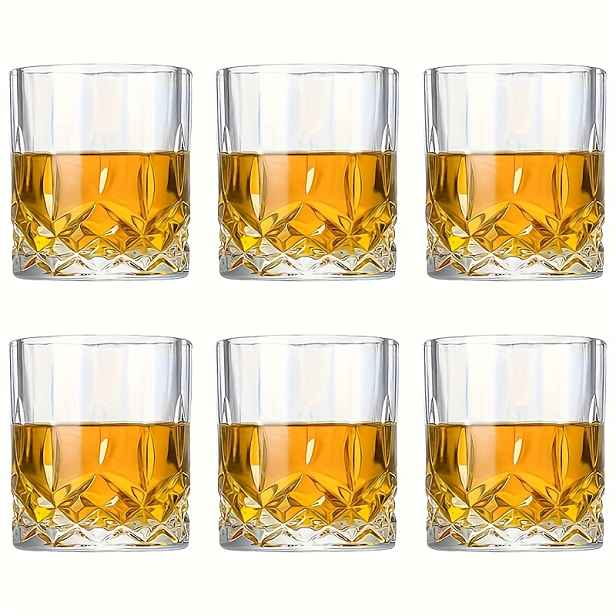 TEMU Staromódní sklenice na whisky - 210 ml (7.1Oz), dostupné v sadách po 2, 4, 6 8 kusů, vhodné na duchy, rum, whisky, a ledová nápoje, ideální pro