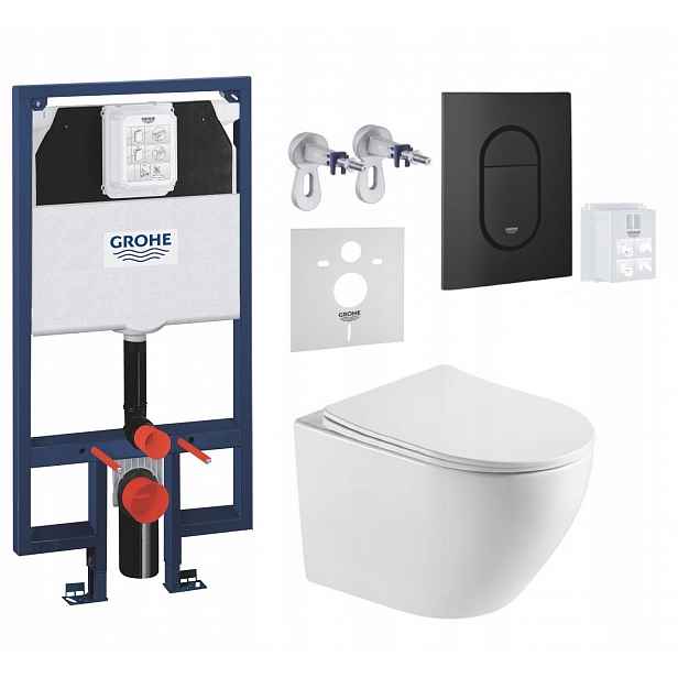 7v1 Sada Wc, Stelaz Grohe Slim Wc Mísa Imprese Tornado Tlačítko