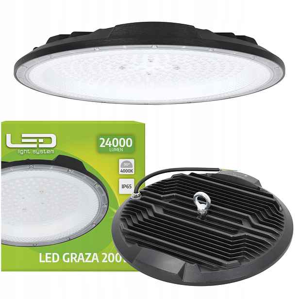 Hermetické Led svítidlo 200W Garážová lampa 4000K IP65 90°