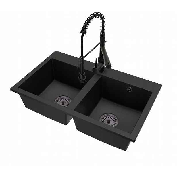 Kuchyňský dřez Granitový Dvoukomorový Exclusive 20 Baterie Duo Sifon