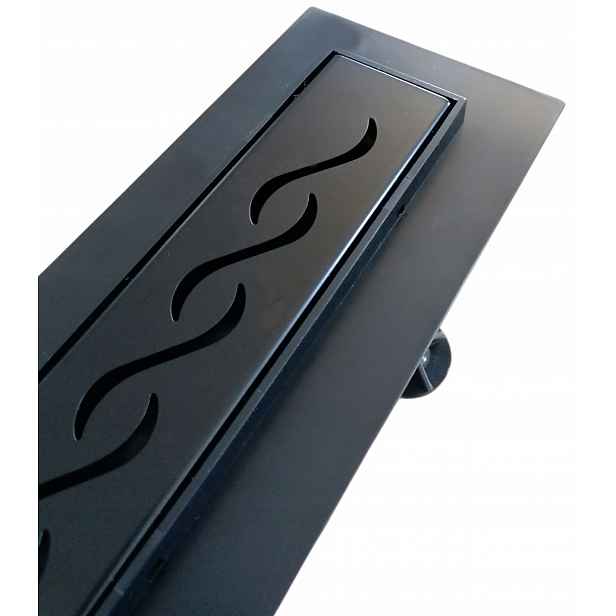 Lineární odtok 60 cm Abs nízká konstrukce M01B Černá