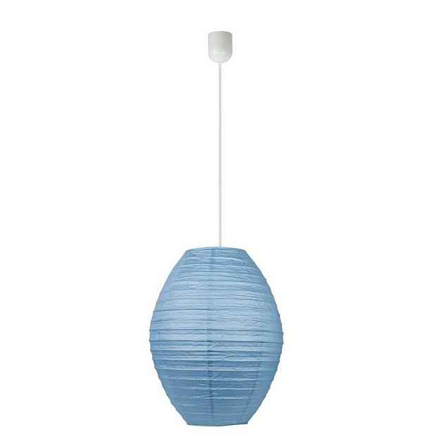 Modrá papírová závěsná lampa UL cocoon