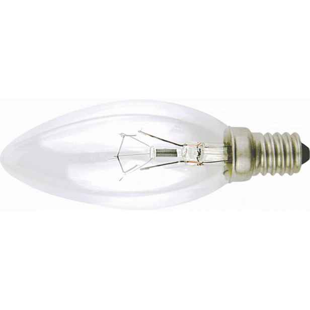 Nárazuvzdorná žárovka svíčka E27 230V 25W