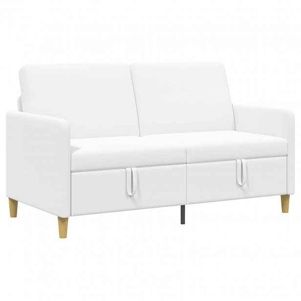 vidaXL Sofa s úložným prostorem Bílá 152 x 78 x 87 cm Polyester