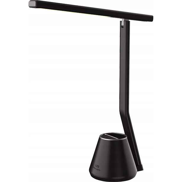 Stolní lampa s Led organizérem, černá, moderní, proměnlivá barva Kaja
