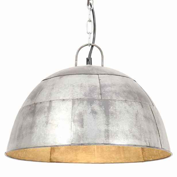 vidaXL Industriální vintage závěsné svítidlo 25 W stříbrné 41 cm E27